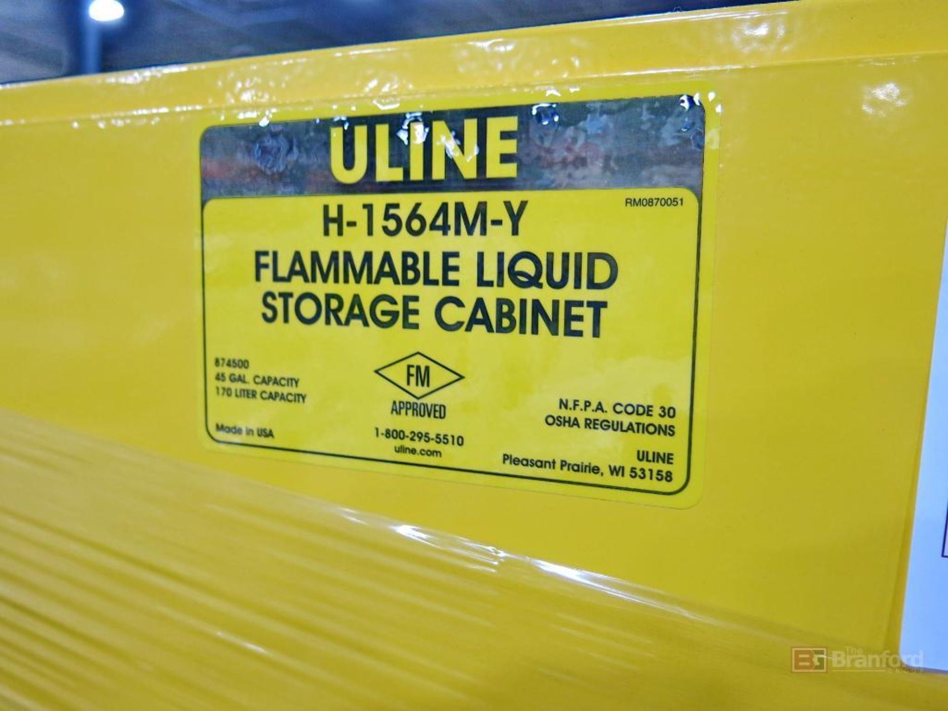 Uline 2-Door Flammable Liquid Storage Cabinet - Image 2 of 2