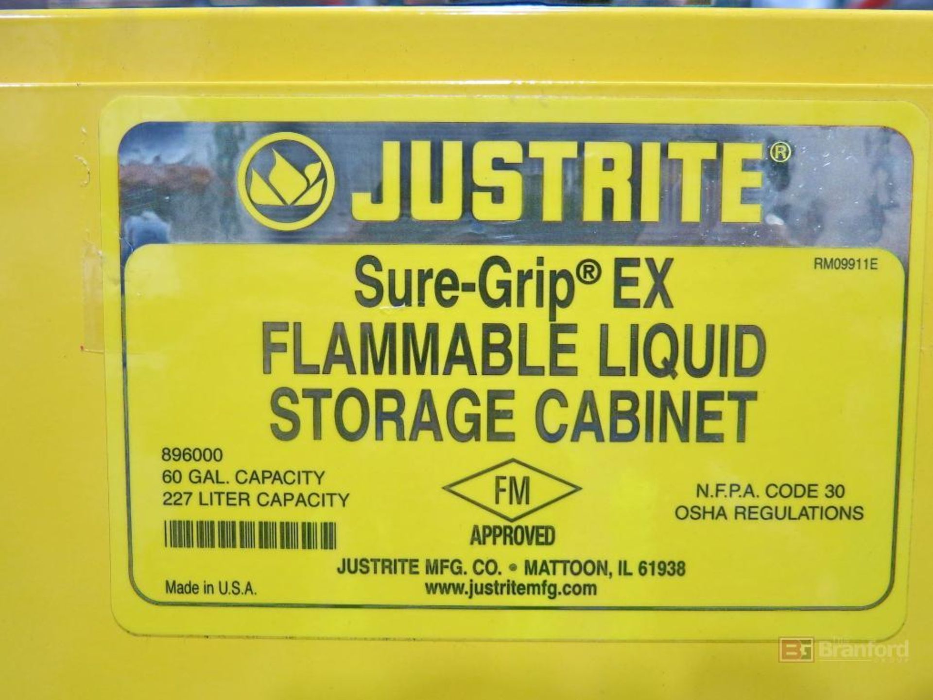 Justrite 2-Door Flammable Liquid Storage Cabinet - Image 3 of 3