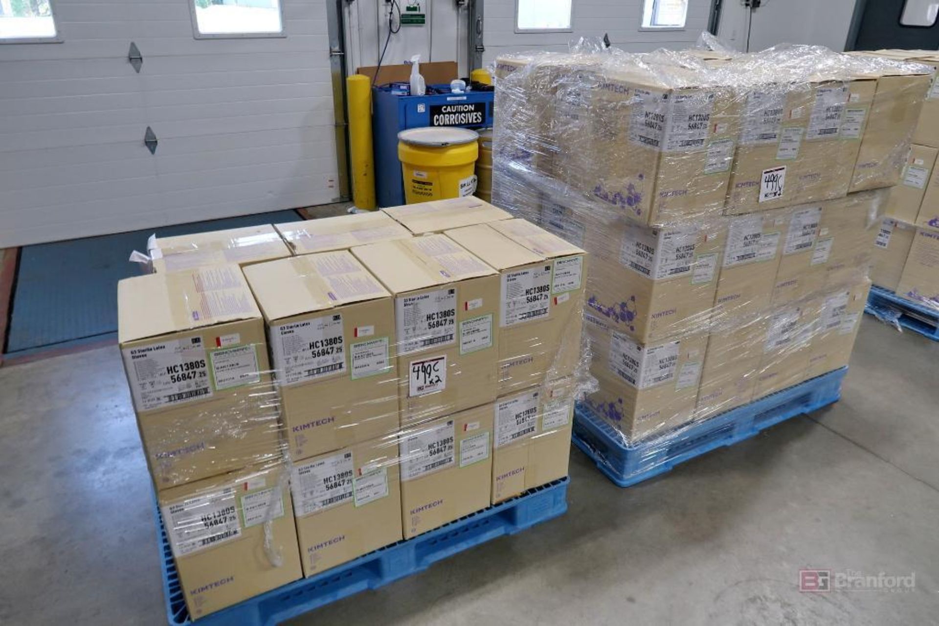 (2) pallets of Kimtech sterile latex gloves