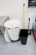(2) Rubbermaid trash cans