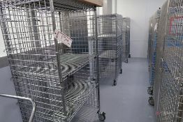 (3) Uline Rolling Metal cages