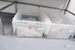 (3) Clear plastic containers