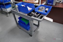 2-Shelf rolling plastic utility cart