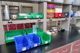 Plastic bins, baskets, trays