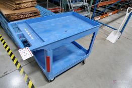 2-Shelf rolling plastic utility cart