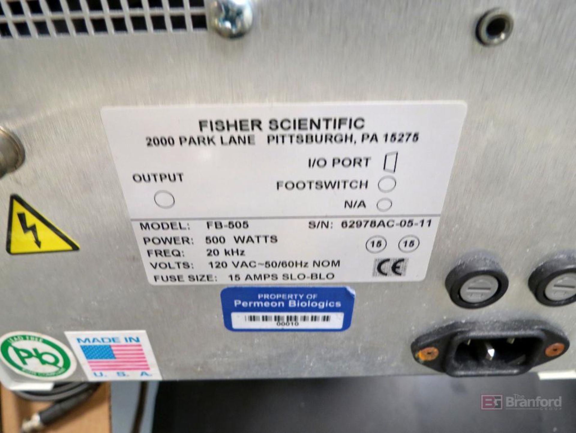 Fisher FB-505 Ultrasonic Homogenizer - Image 4 of 4