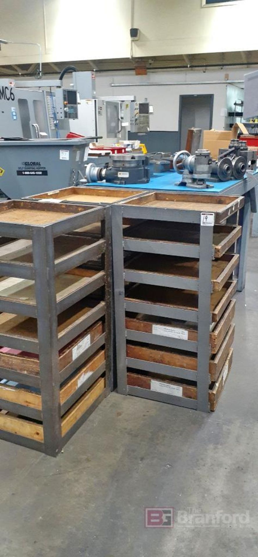 (5) Steel Framed Racks w/ Wood Storage Trays - Image 2 of 4