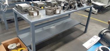 (3) Uline 2-Tier Steel Work Benches