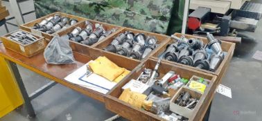 Lot of CAT-50 Tool Holders and Machinist Hold-Down Clamps