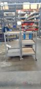 (2) Steel Carts; (1) Uline Low Profile Seat