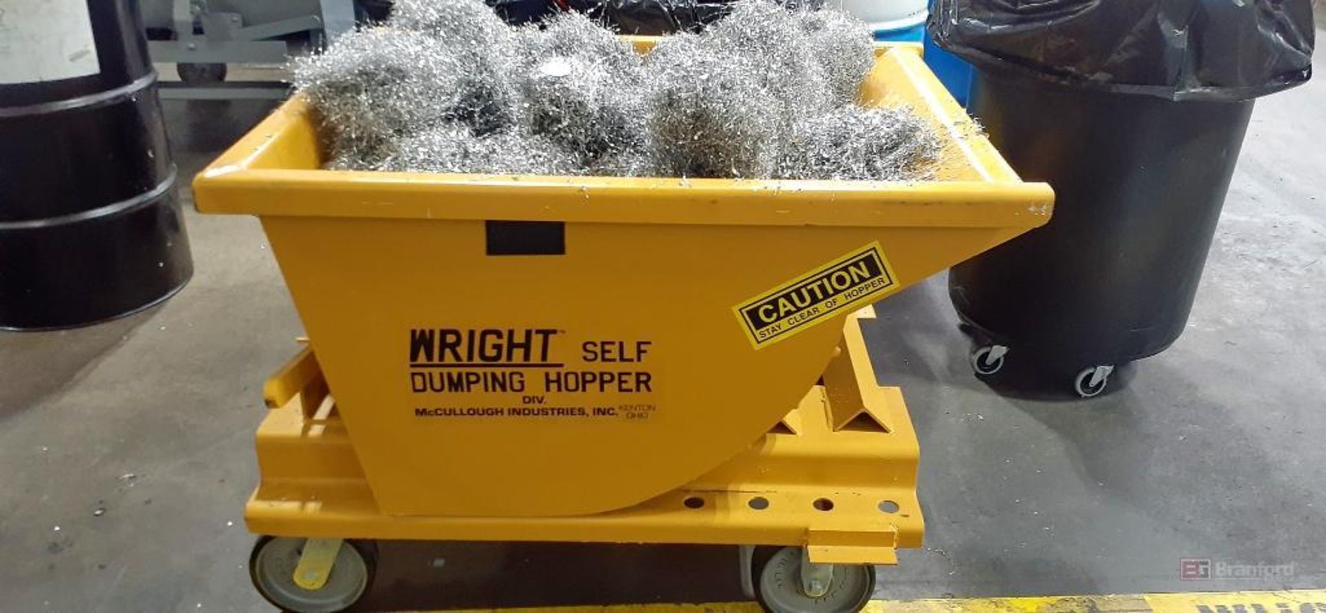 Wright Model 2577-YEL, Steel Self Dumping Hopper