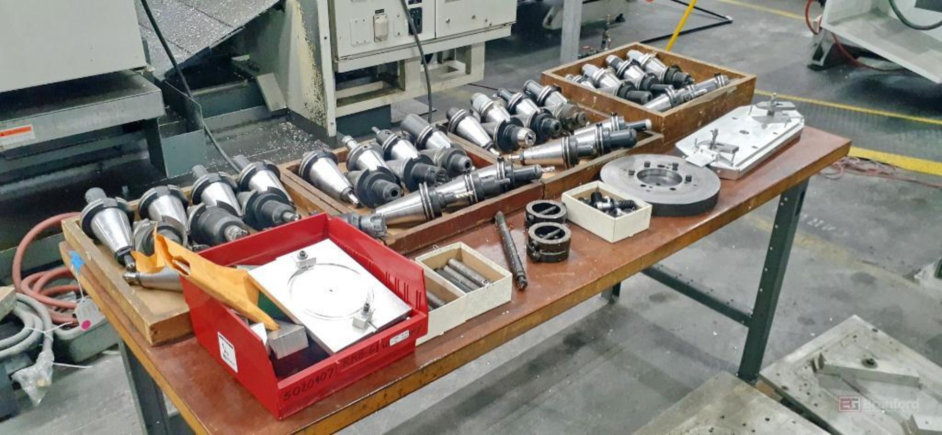 Lot of CAT-50 Tool Holders and Enshu Machine Parts