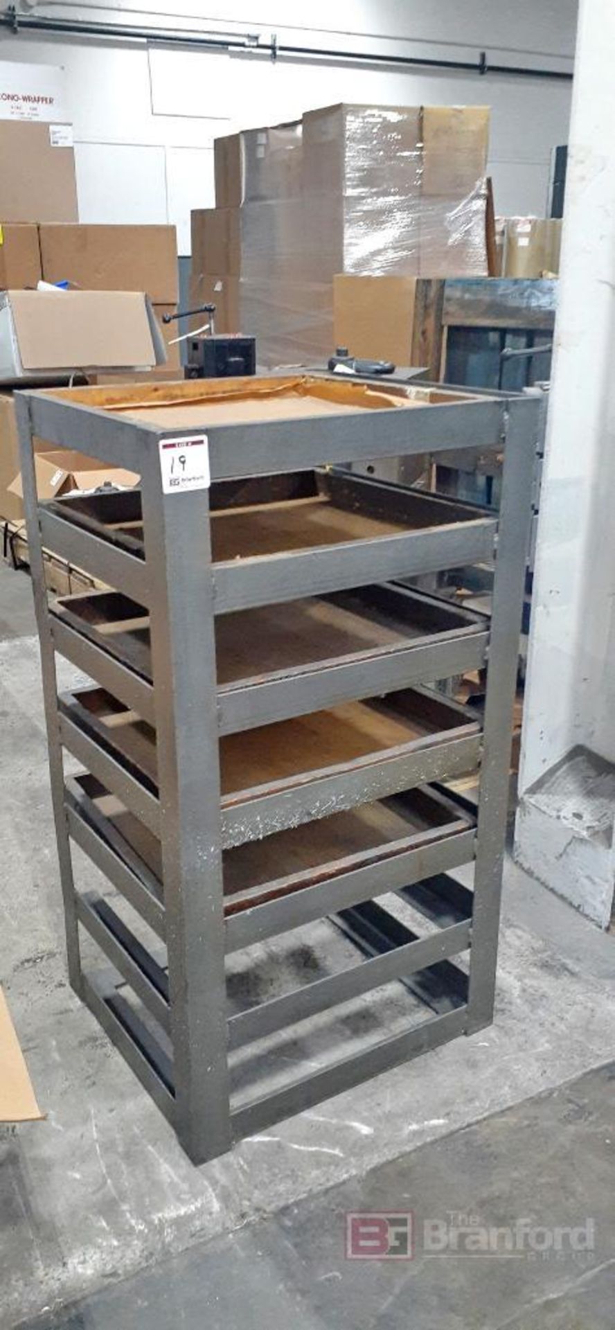 (5) Steel Framed Racks w/ Wood Storage Trays - Image 4 of 4