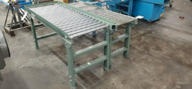 (2) Adjustable Height Roller Conveyors