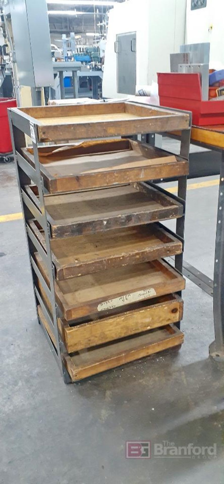 (5) Steel Framed Racks w/ Wood Storage Trays - Image 3 of 4