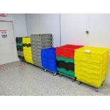 Lot of Nestable Stackable Folding Lid Totes