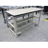 5' Castered Manual Height Adjustable Work Bench