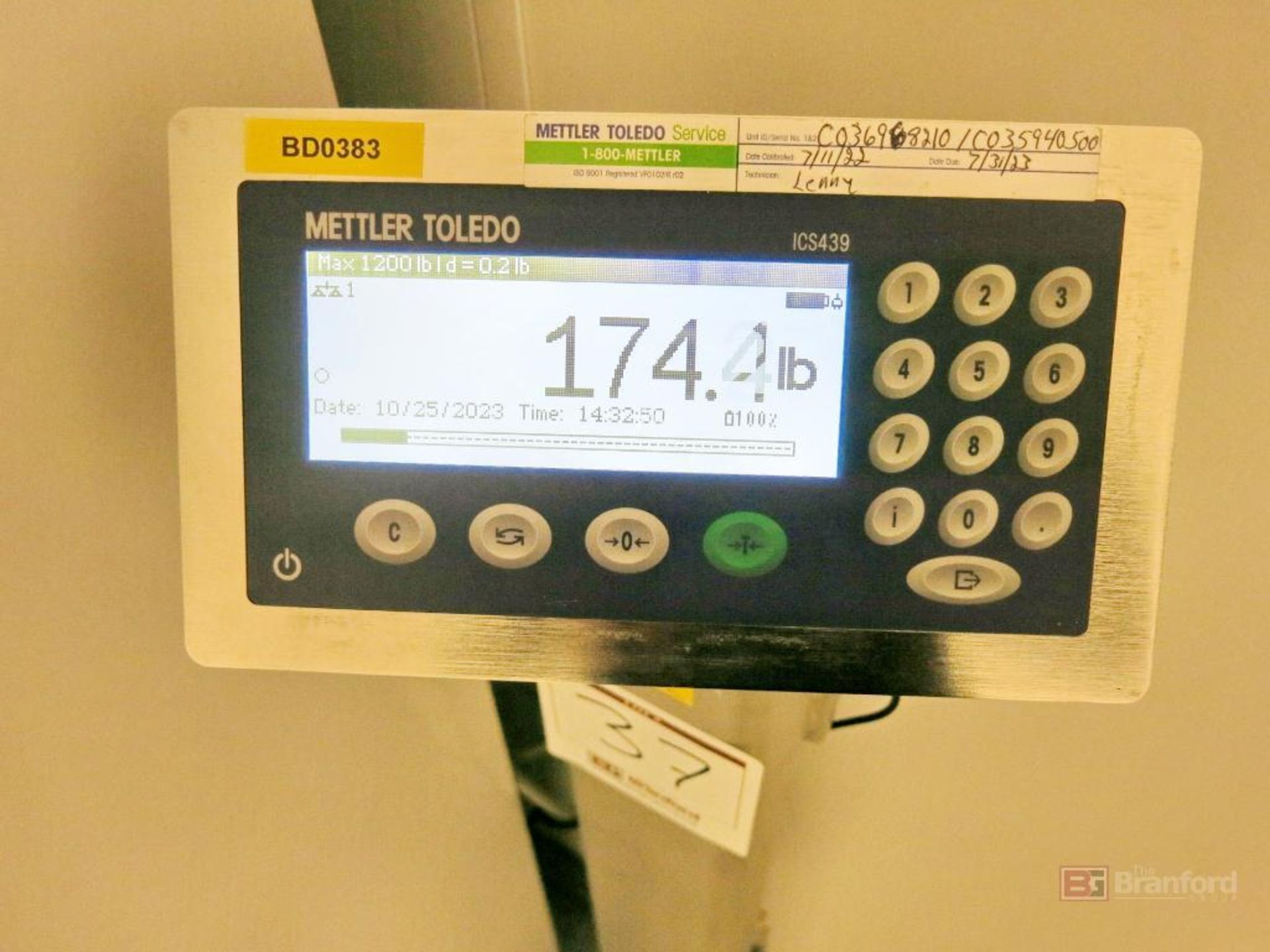 Mettler Toledo Model 2888 1000-Lb Cap. Platform Scale - Image 4 of 6