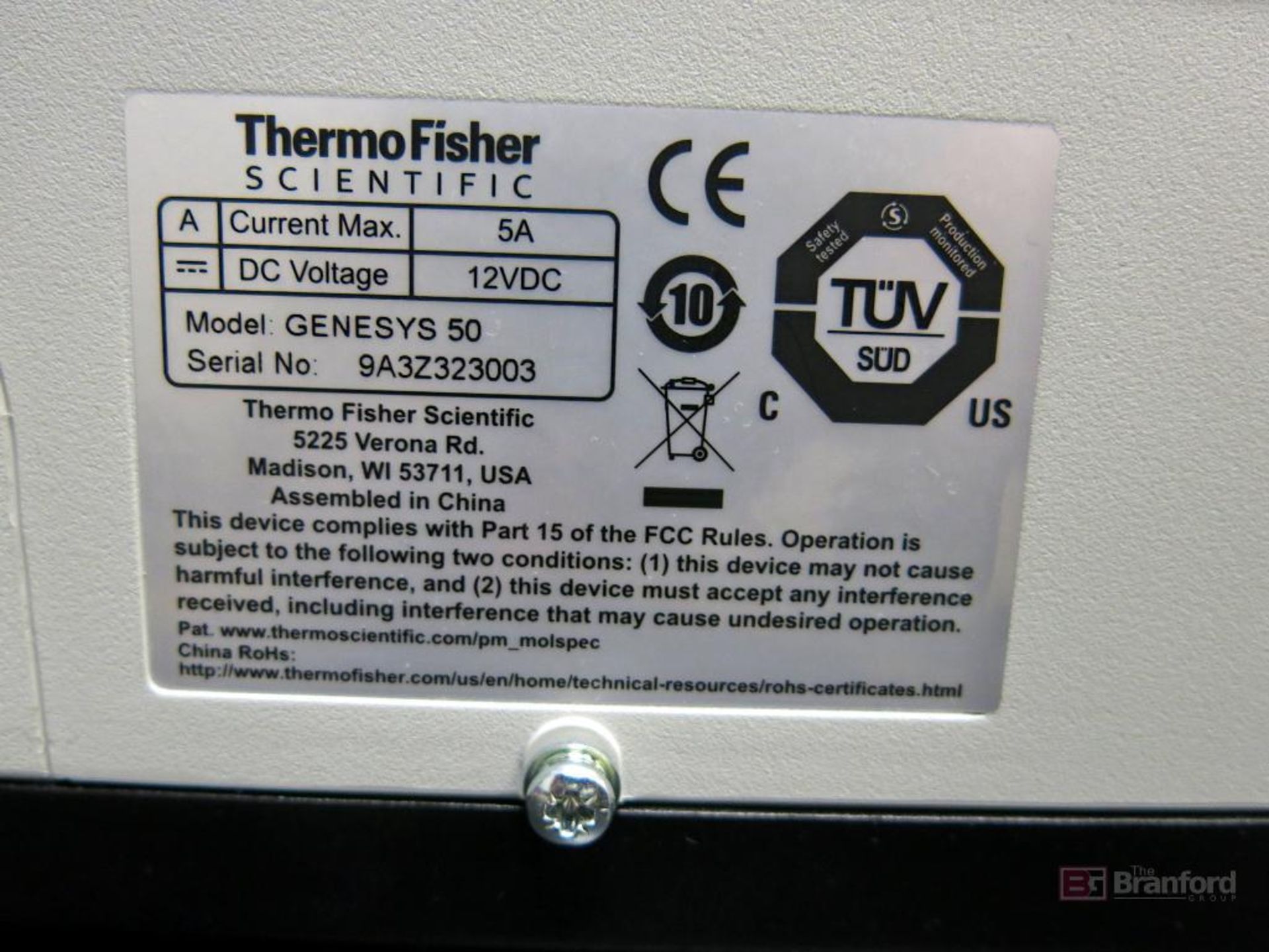Thermo Scientific Model Genesis 50 UV-Visible Spectrophotometer - Image 4 of 4
