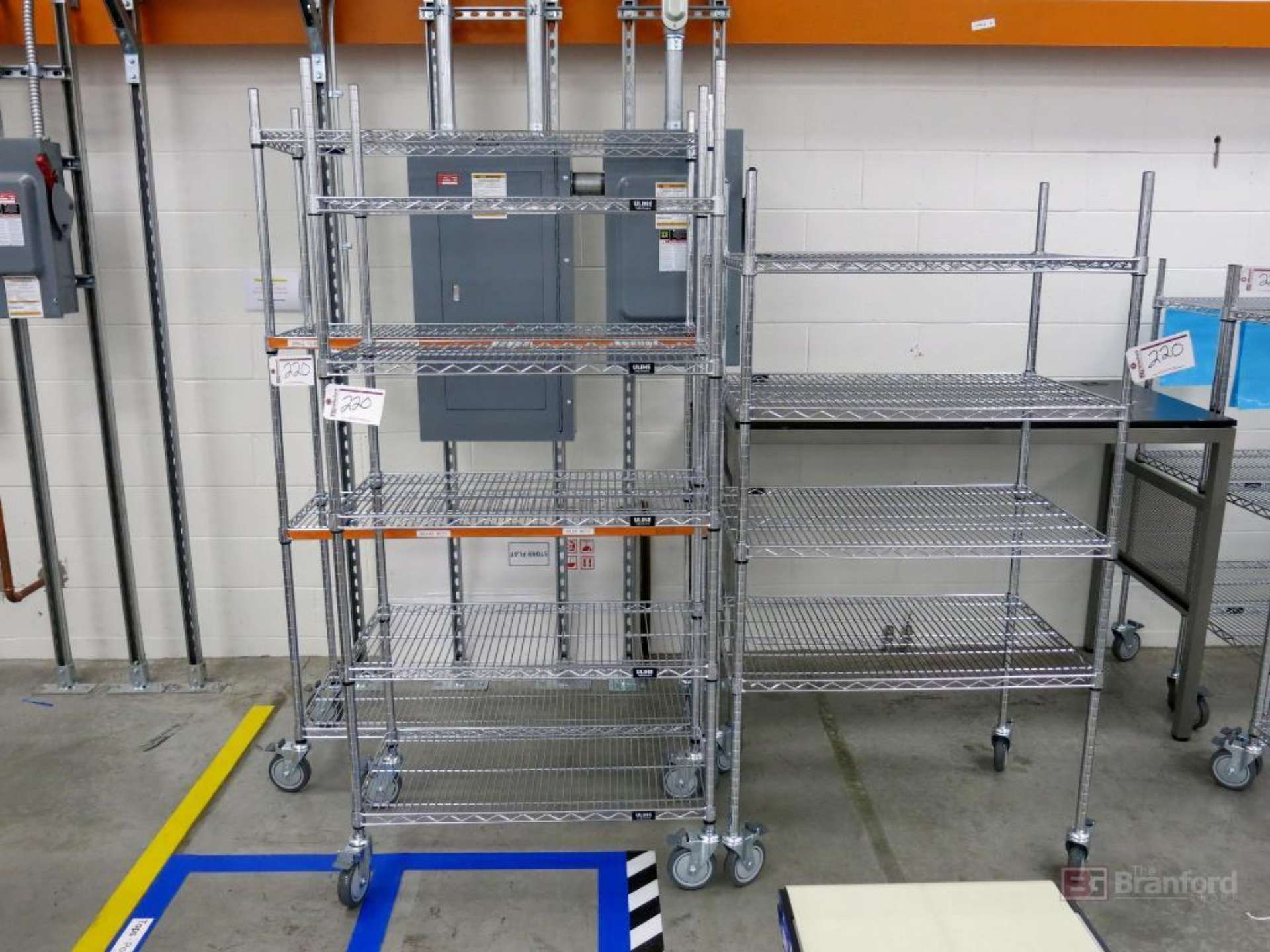 (3) Castered Wire Metro Style Racks