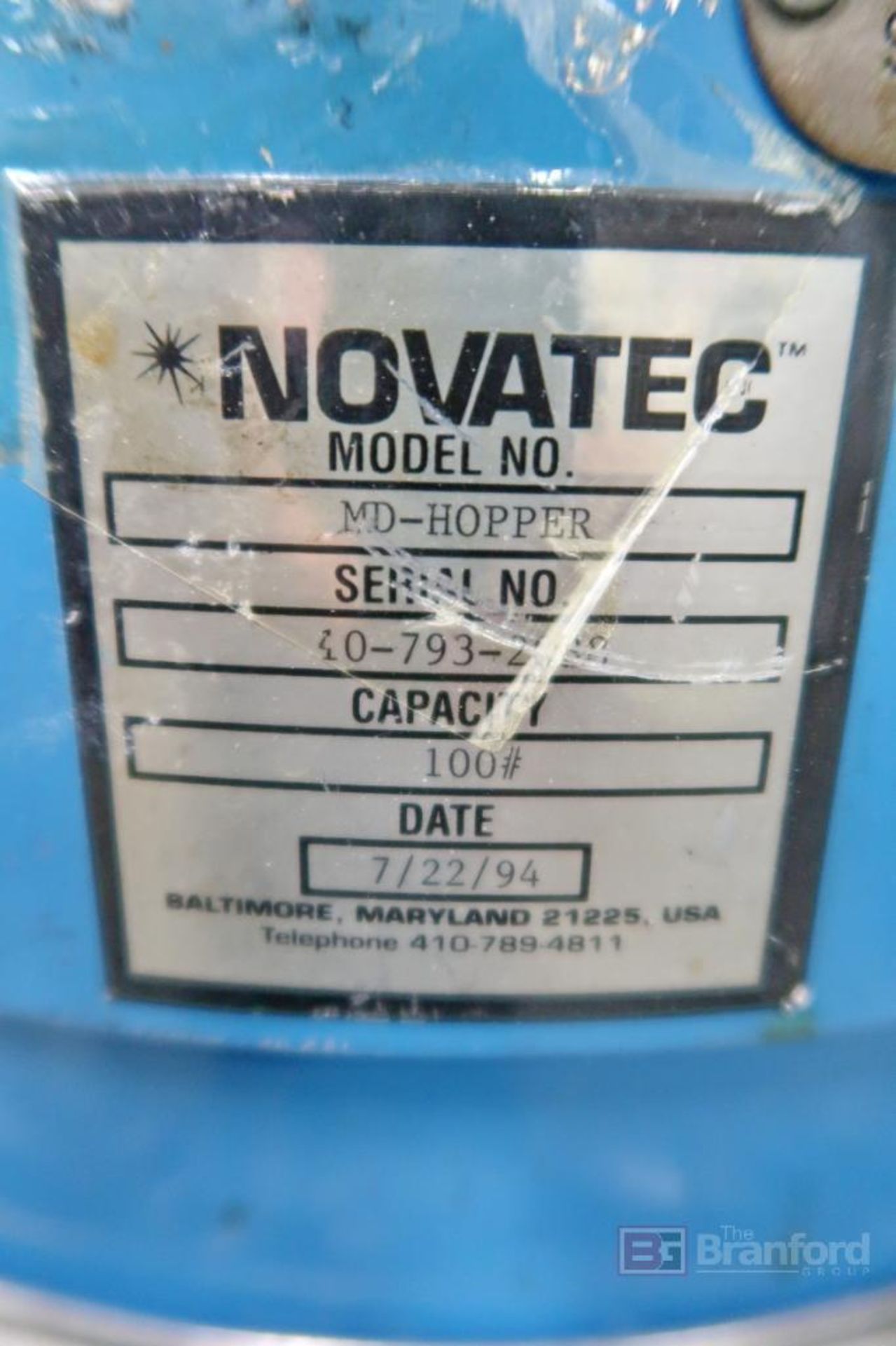 Novatec Dryer Model MD-50A w/ (2) 100-Lb Hoppers - Image 9 of 11