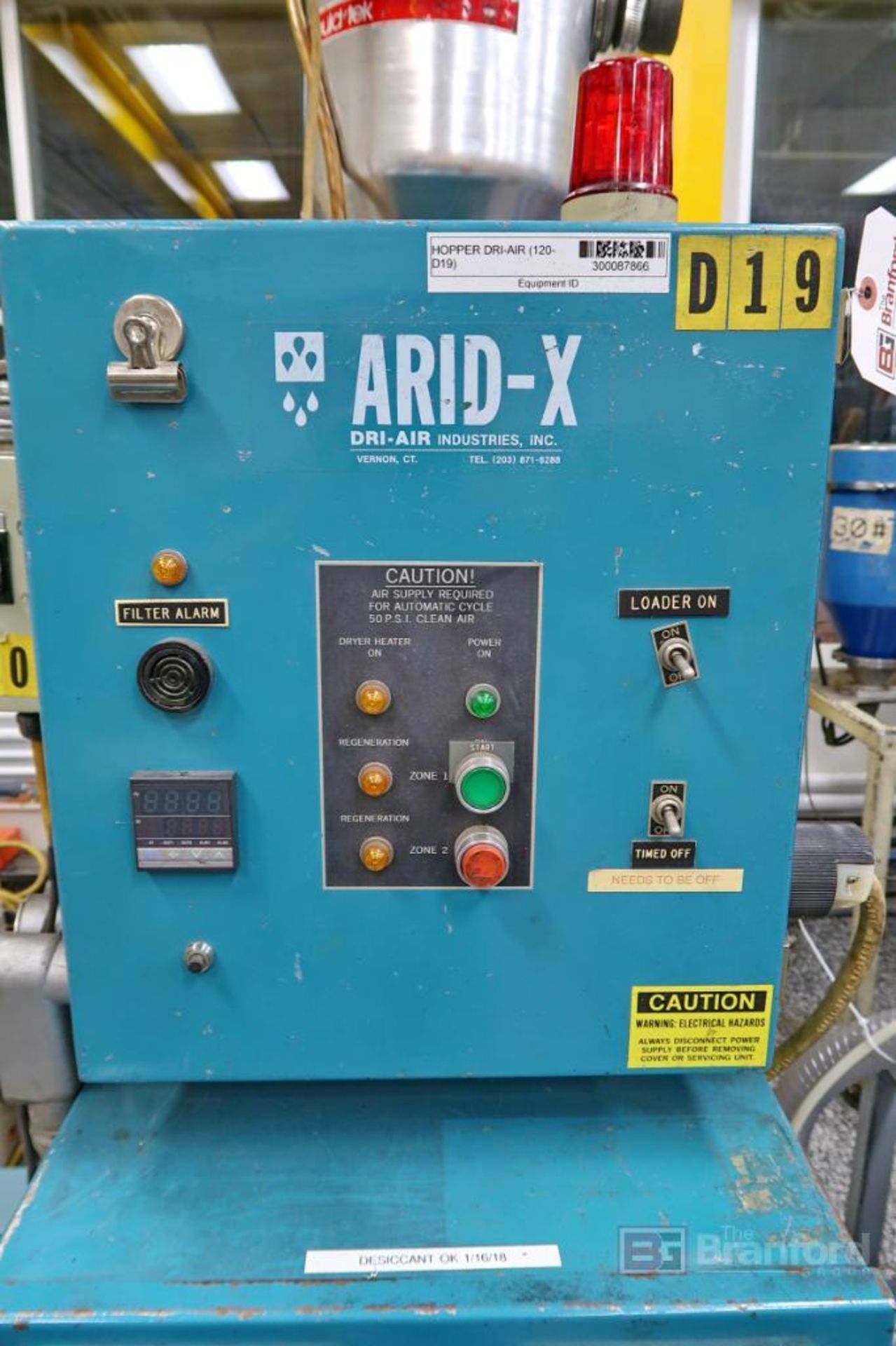 DRI-AIR Dryer Model ARID-X 15 w/ Hopper - Image 4 of 7