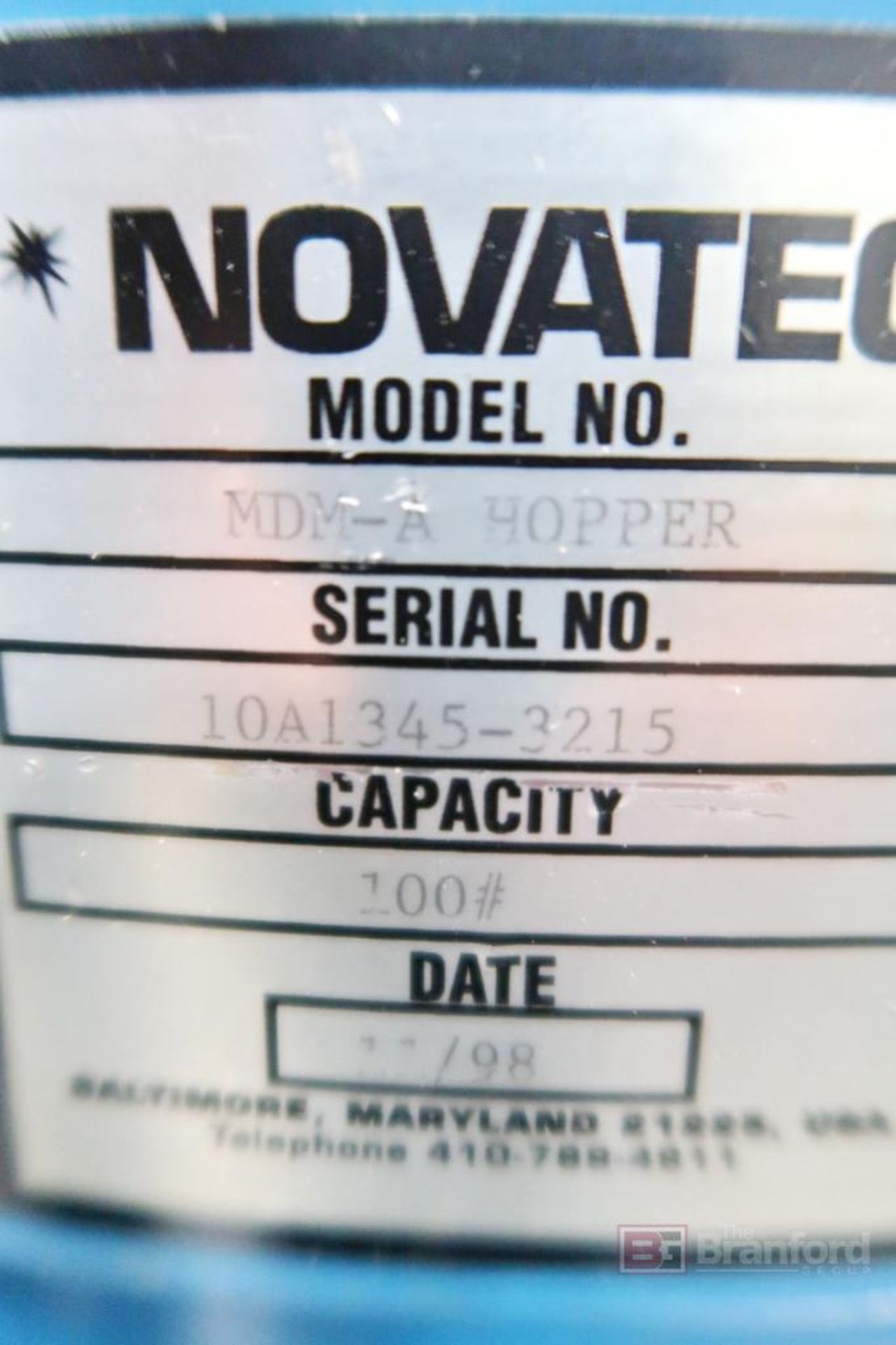 Novatec Dryer Model MD-50A w/ (2) 100-Lb Hoppers - Image 11 of 11