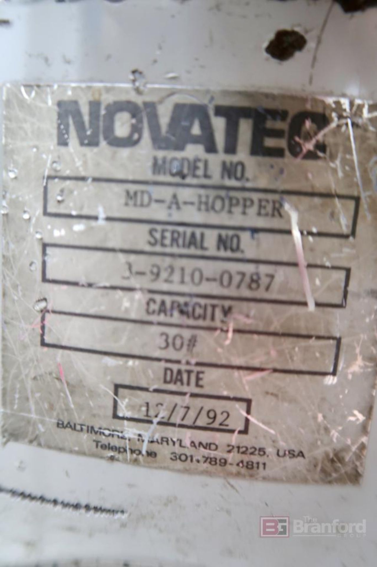 Novatec Dryer Model MD-25A w/ 30-Lb Hopper - Image 6 of 7