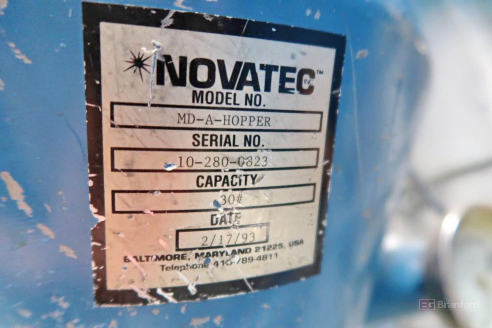 Novatec Dryer Model MD-25A w/ (2) 30-Lb Hoppers - Image 10 of 10