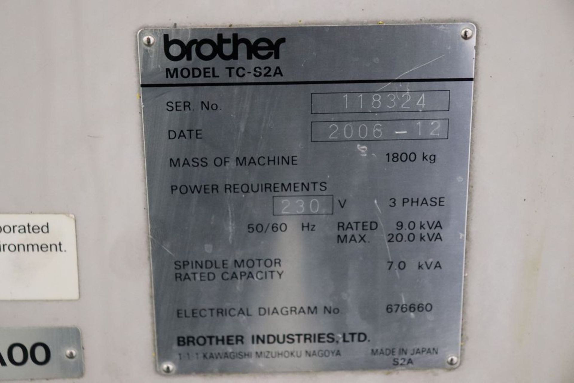 Brother TC-S2A CNC Drilling & Tapping Center - Image 14 of 15