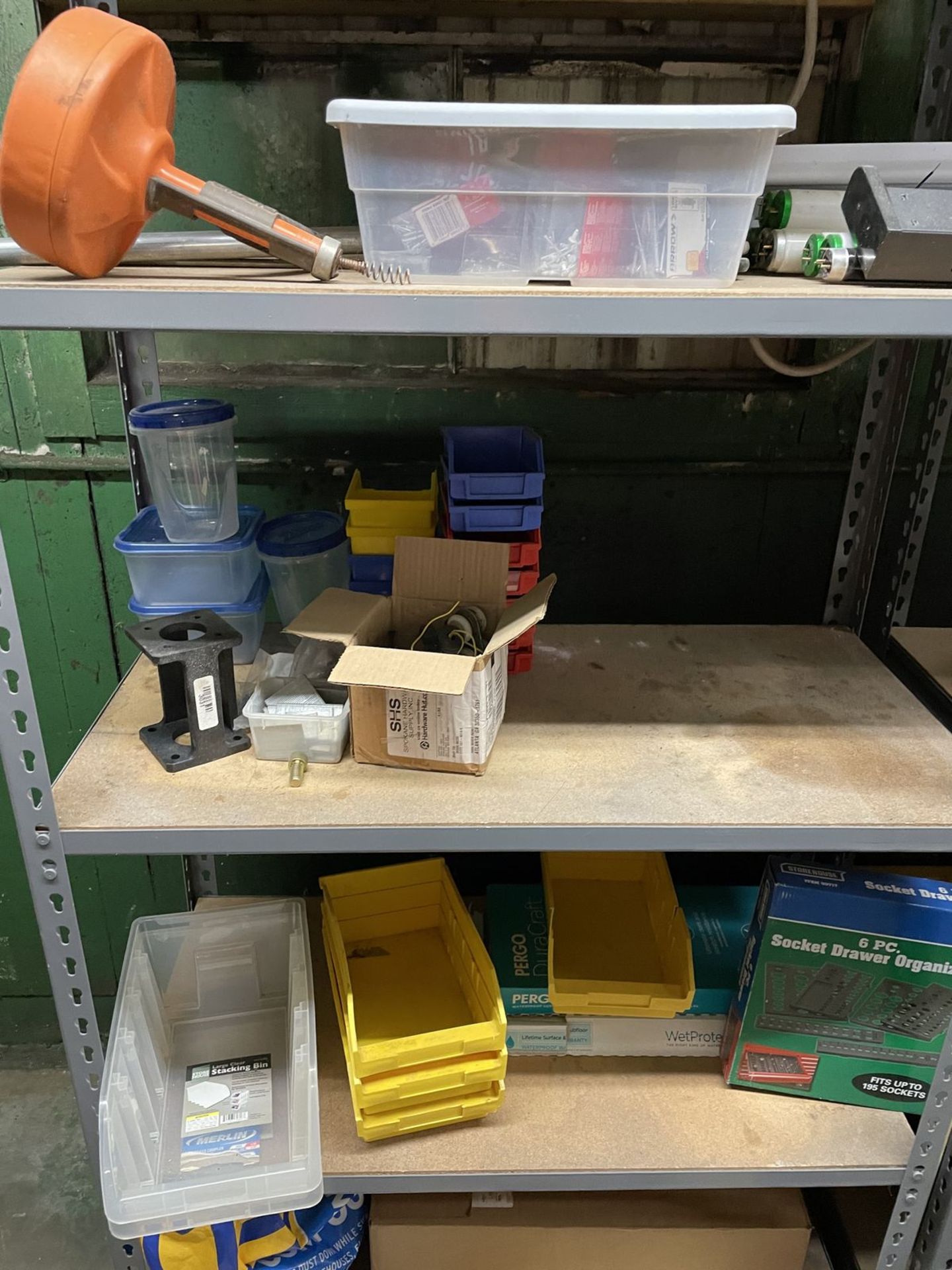 Metal Shelving with Contents on and in Front of Shelving - Image 6 of 7