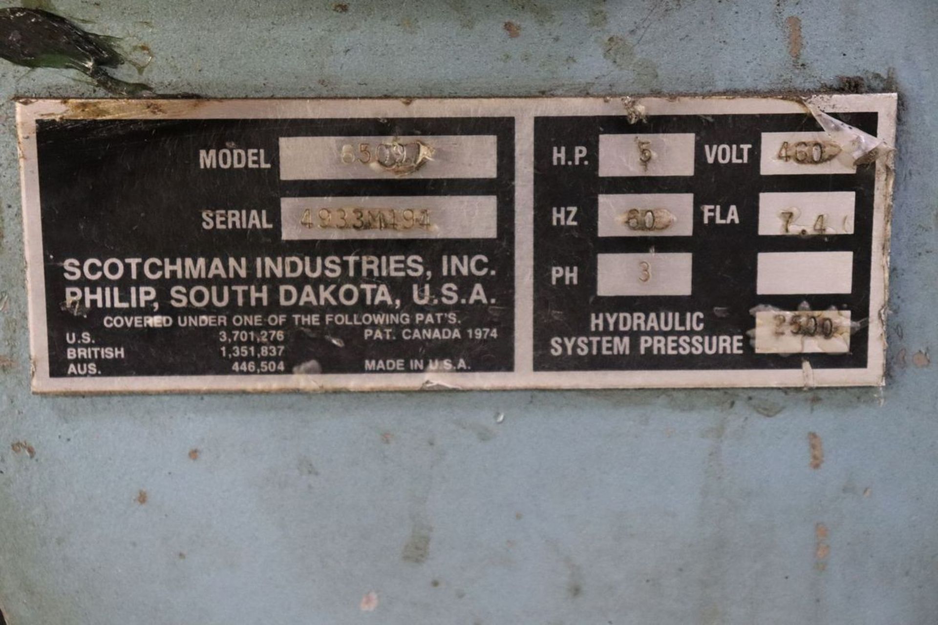 Scotchman 6509 65 Ton Hydraulic Ironworker - Image 6 of 12