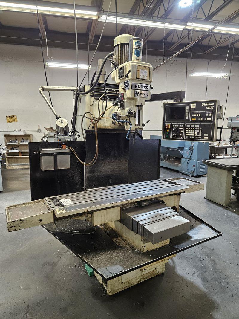 Hurco Hawk 40 CNC Vertical Mill, S/N H40S-95017029A, Ultimax SSM ...