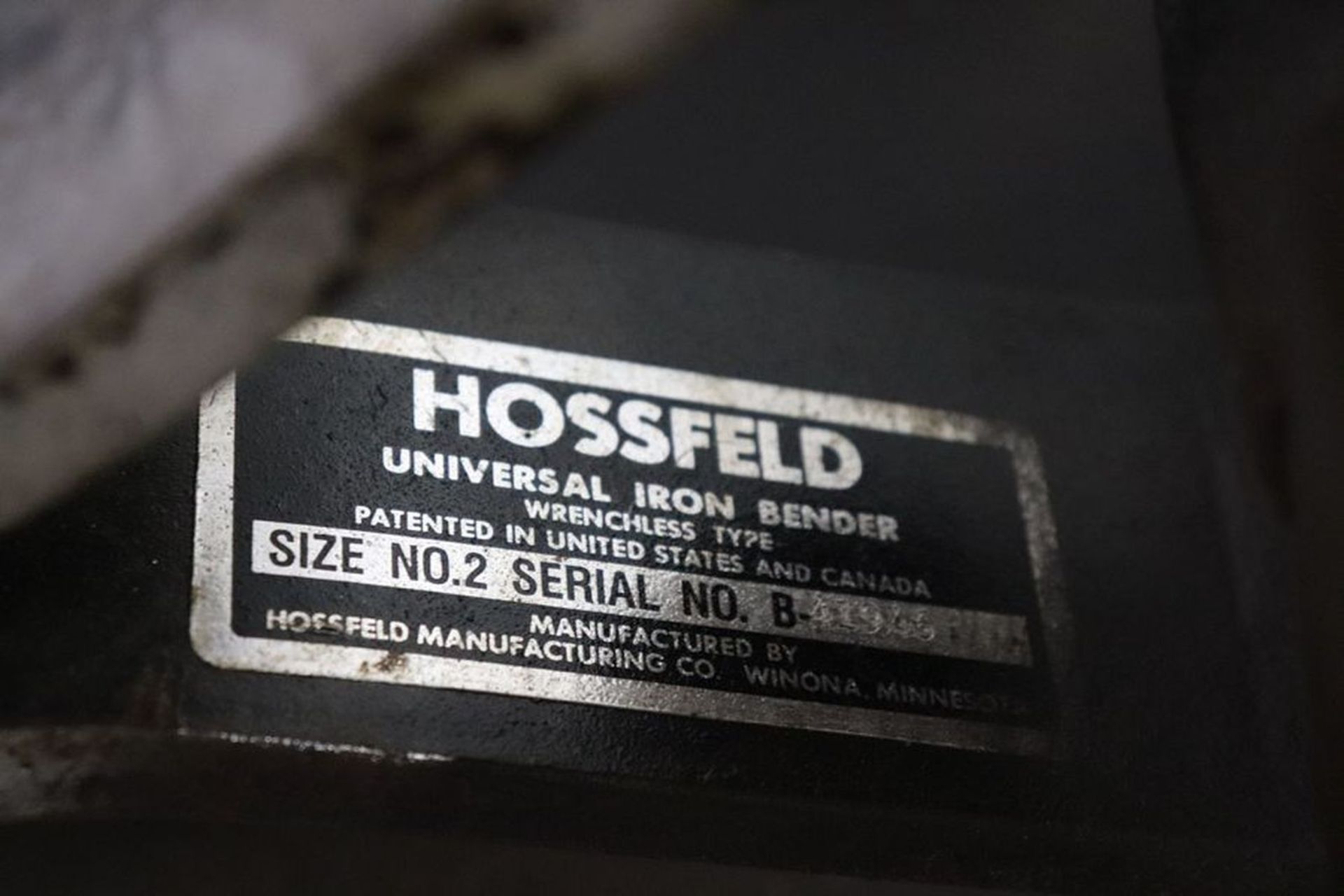 Hossfeld No. 2 Hydraulic Universal Iron Tube Pipe Bender w/ Tooling - Image 9 of 15