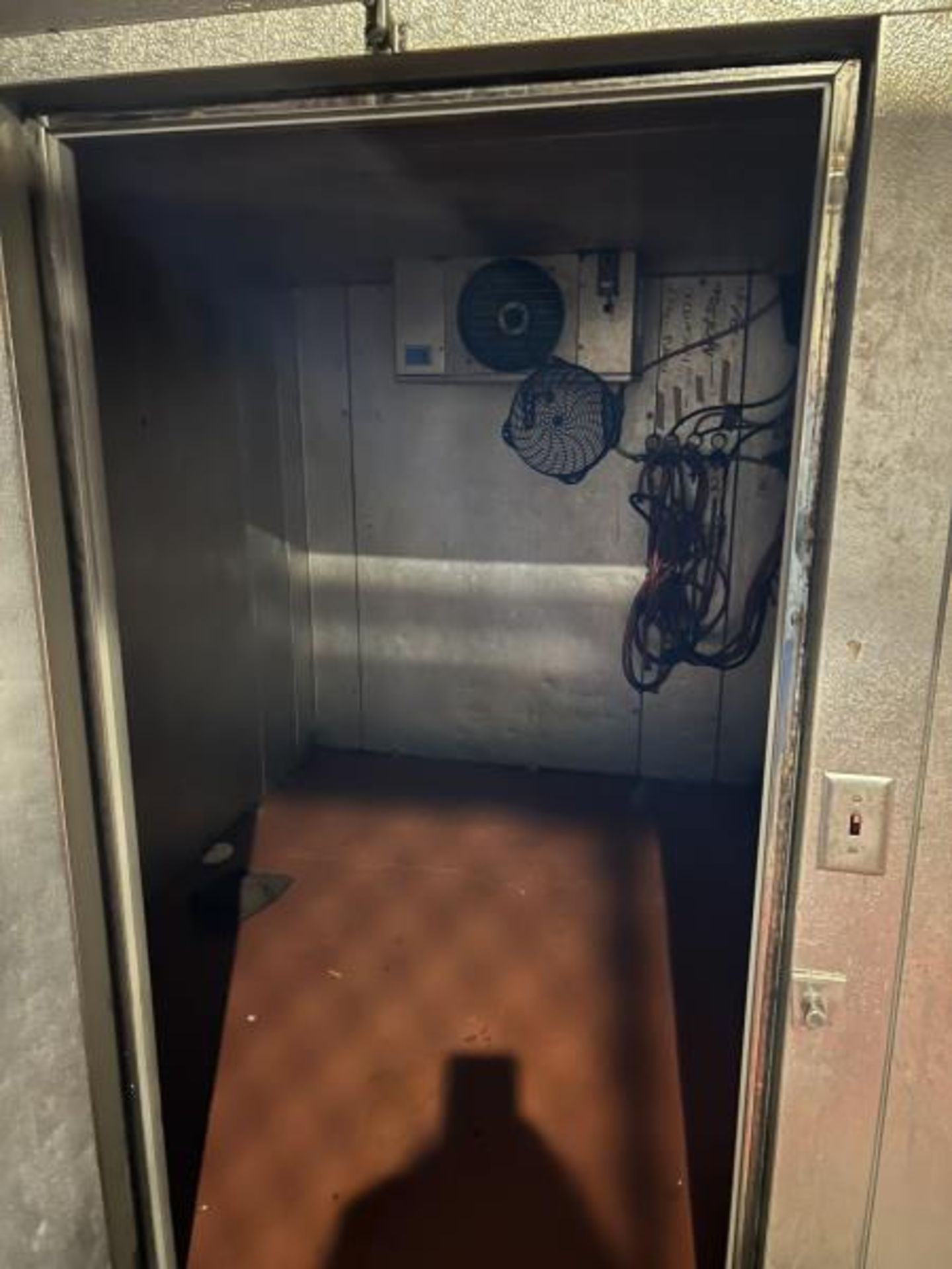 Hobart Walk-In Cooler, Untested, Broken Condenser Fan, 106" Long x 7' Deep x 79" Tall in Basement - Image 2 of 4