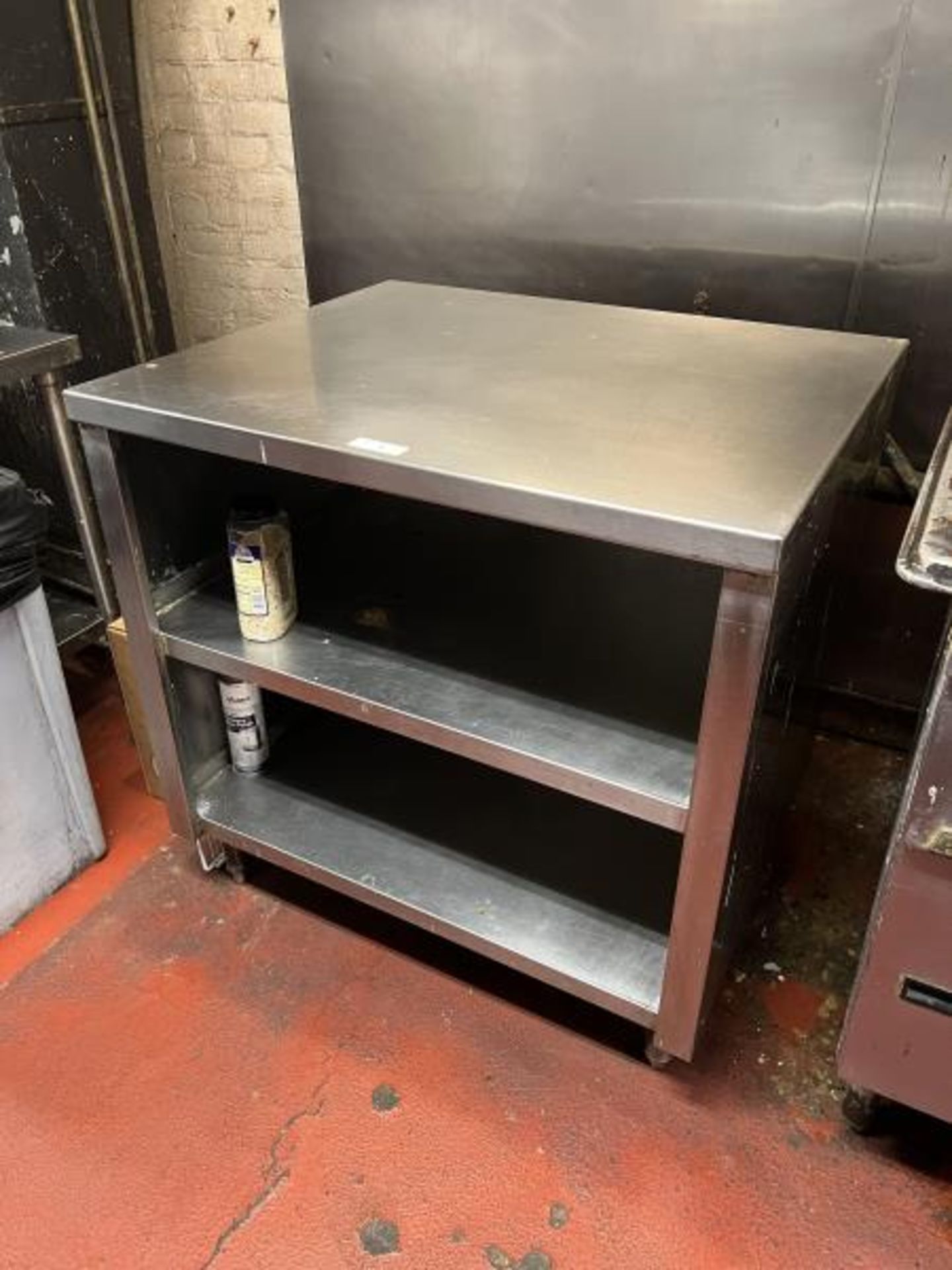 Stainless Steel Prep Table with 2 Under Shelves Main Kitchen