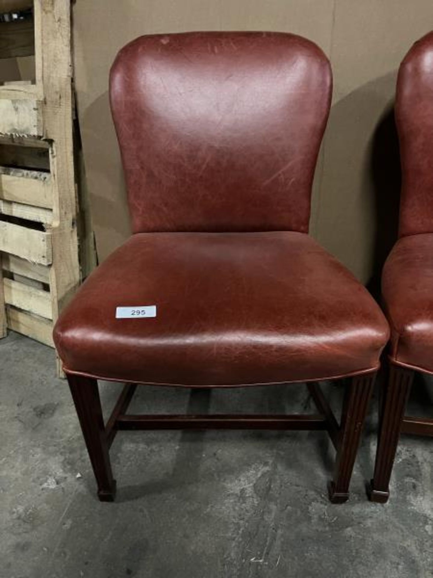 Pair of Red Vinyl Chairs; Located in Mill Building - Image 3 of 20