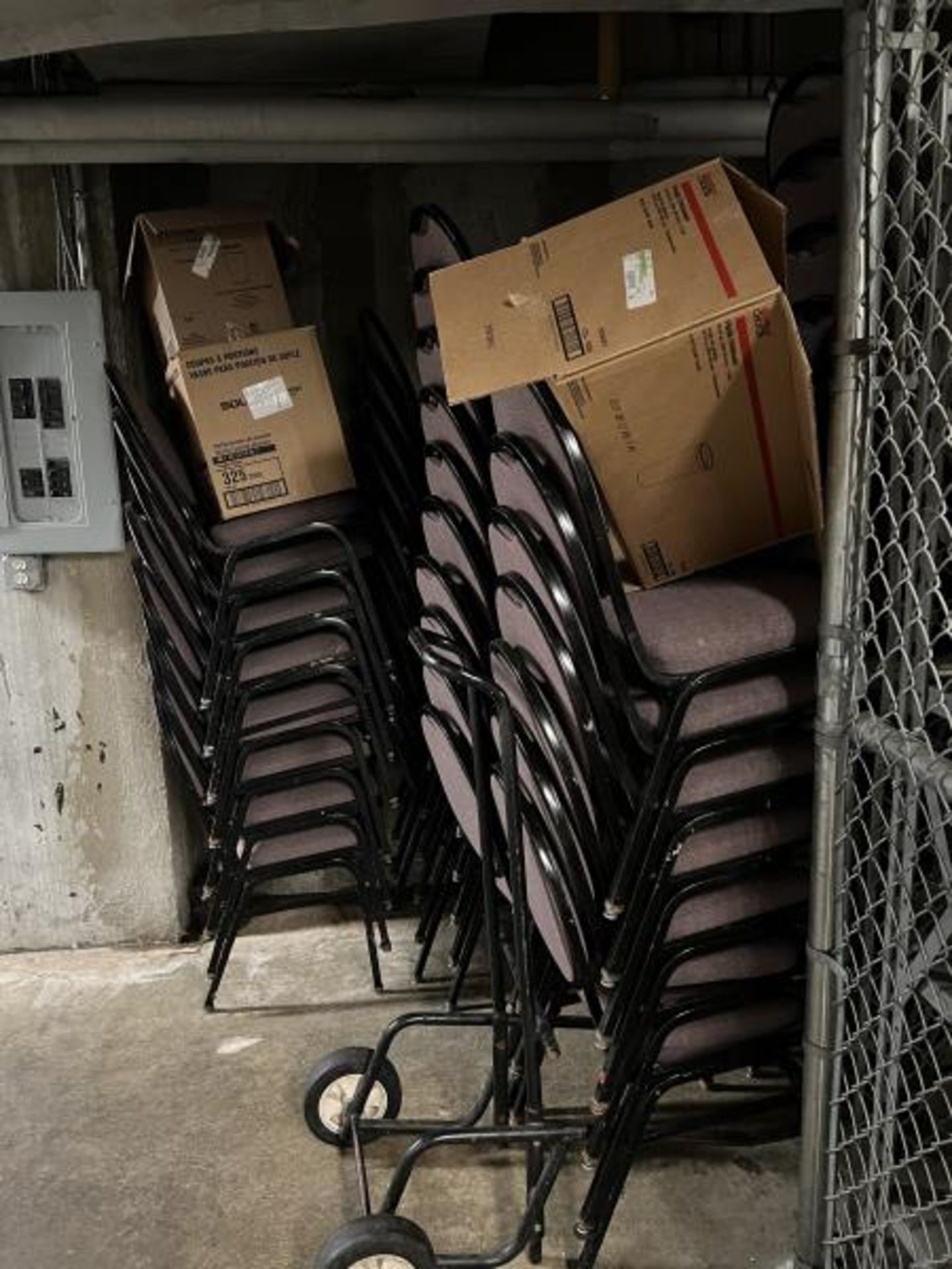 Approx. 125 Banquet Chairs, Cloth, in Basement Kitchen - Image 3 of 3