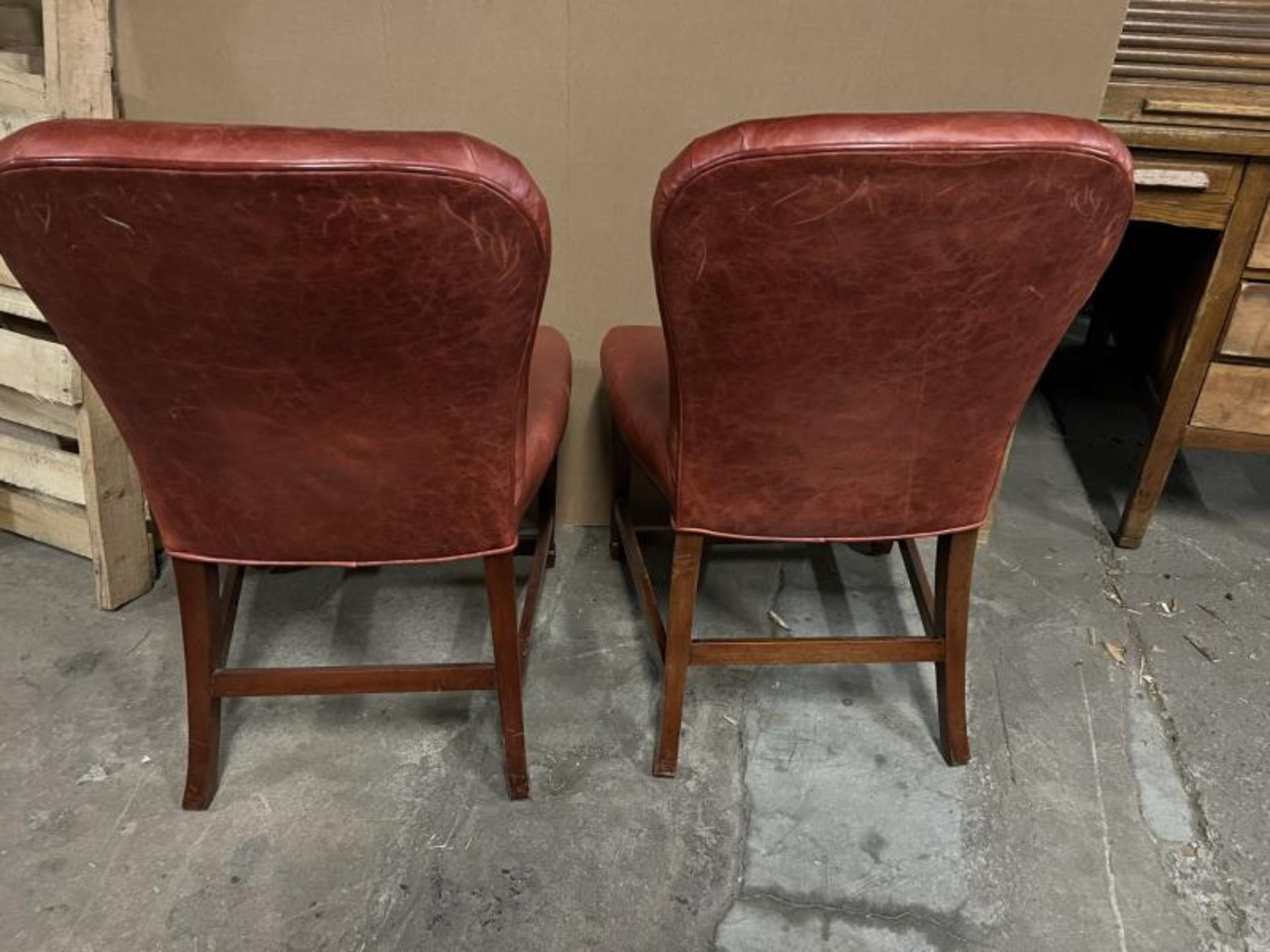Pair of Red Vinyl Chairs; Located in Mill Building - Image 11 of 20