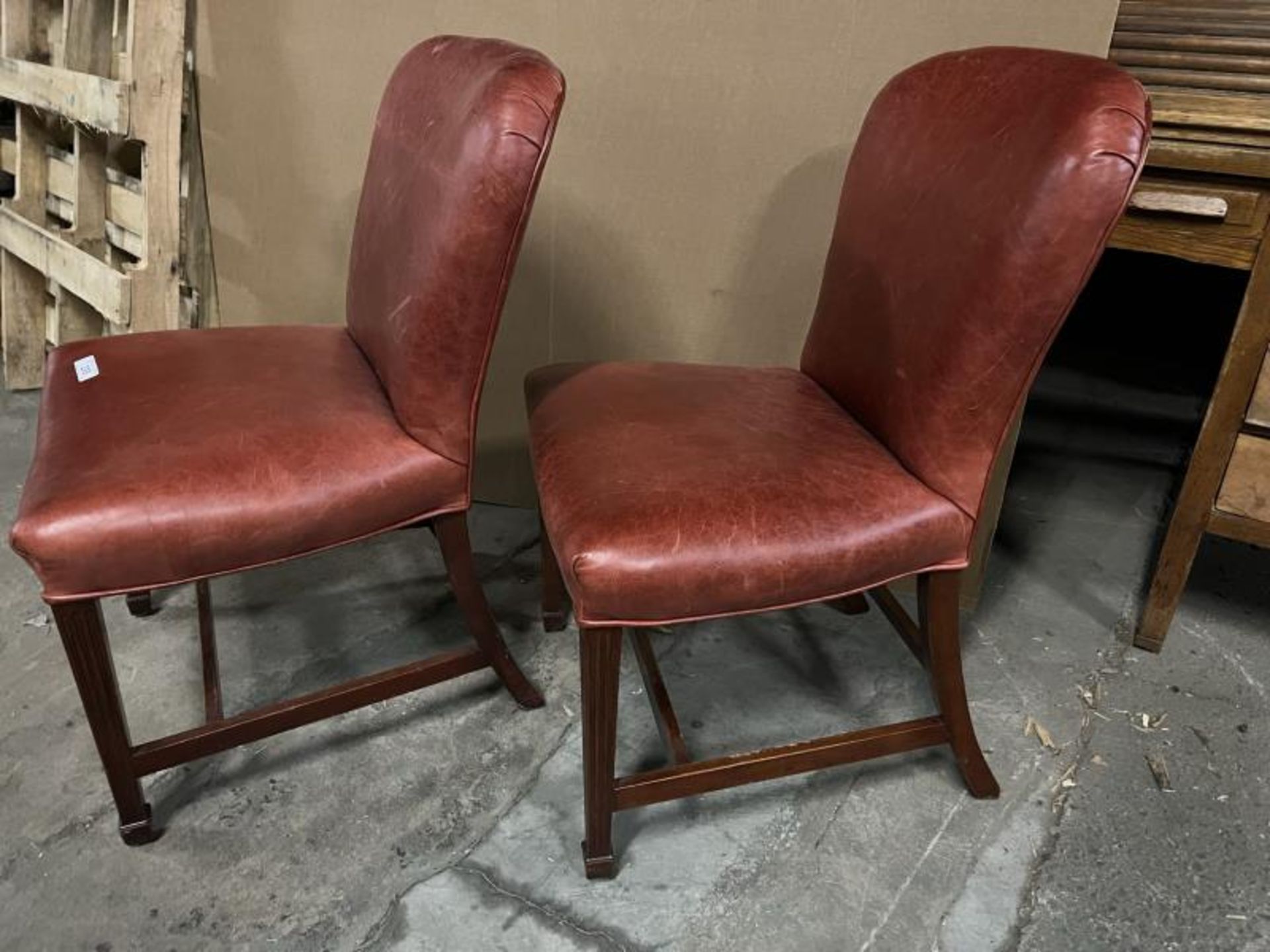 Pair of Red Vinyl Chairs; Located in Mill Building - Image 9 of 20