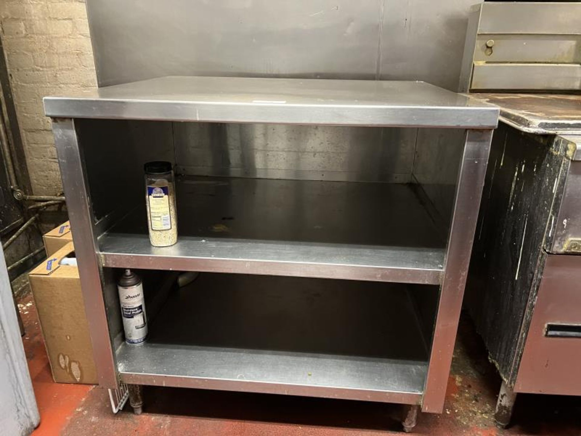 Stainless Steel Prep Table with 2 Under Shelves Main Kitchen - Image 2 of 3