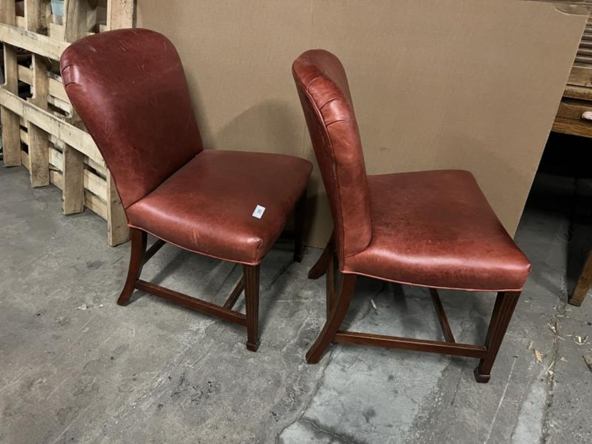 Pair of Red Vinyl Chairs; Located in Mill Building - Image 17 of 20