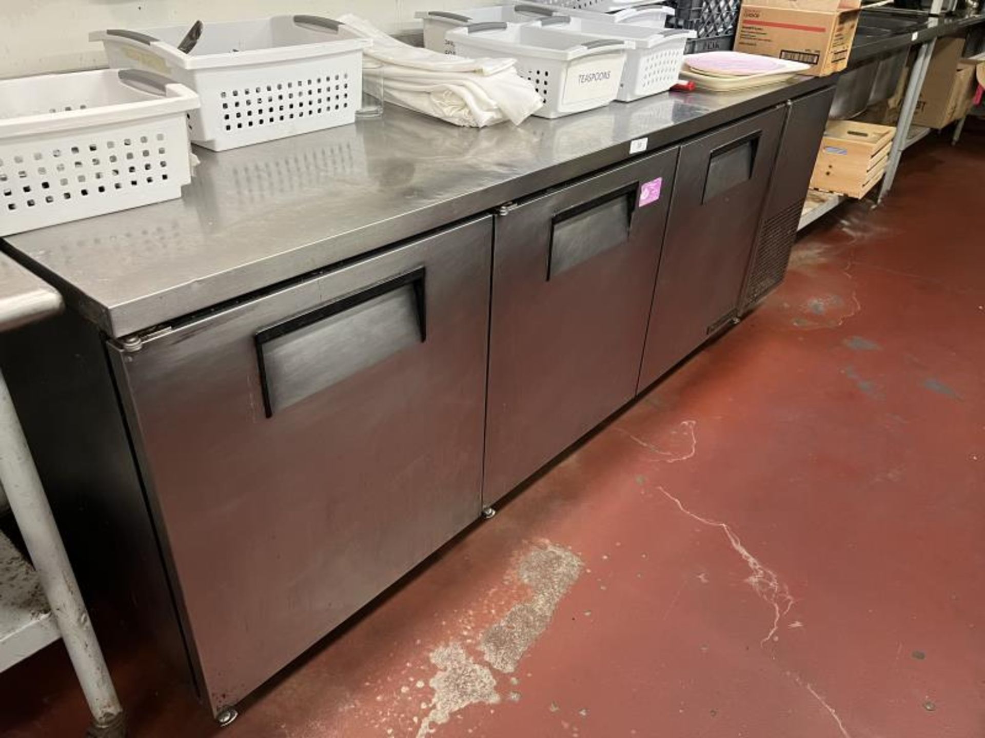 True Work Top Fridge with (3) Lower Doors 93"x33" M: TWT-93; SN: 1-3456059, Tested & Working, in