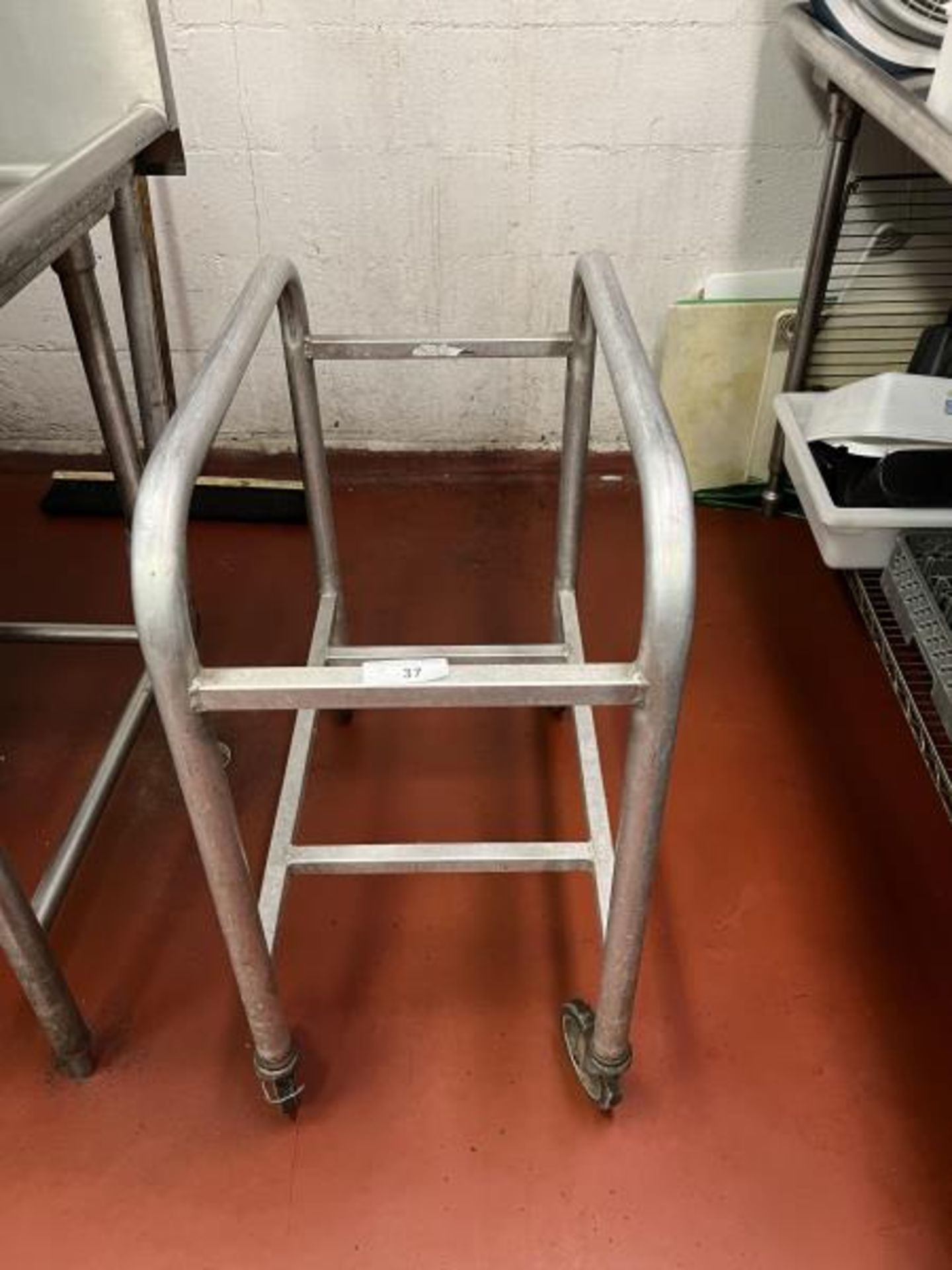 Stainless Steel Rolling Cart, located in Main Kitchen