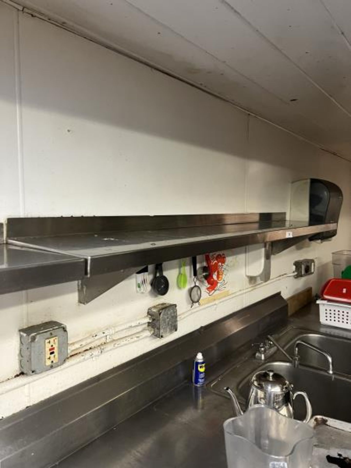 Stainless Steel Wall Mouthed Shelf in 2 Sections, 4.5' & 6' in Main Kitchen - Image 4 of 7