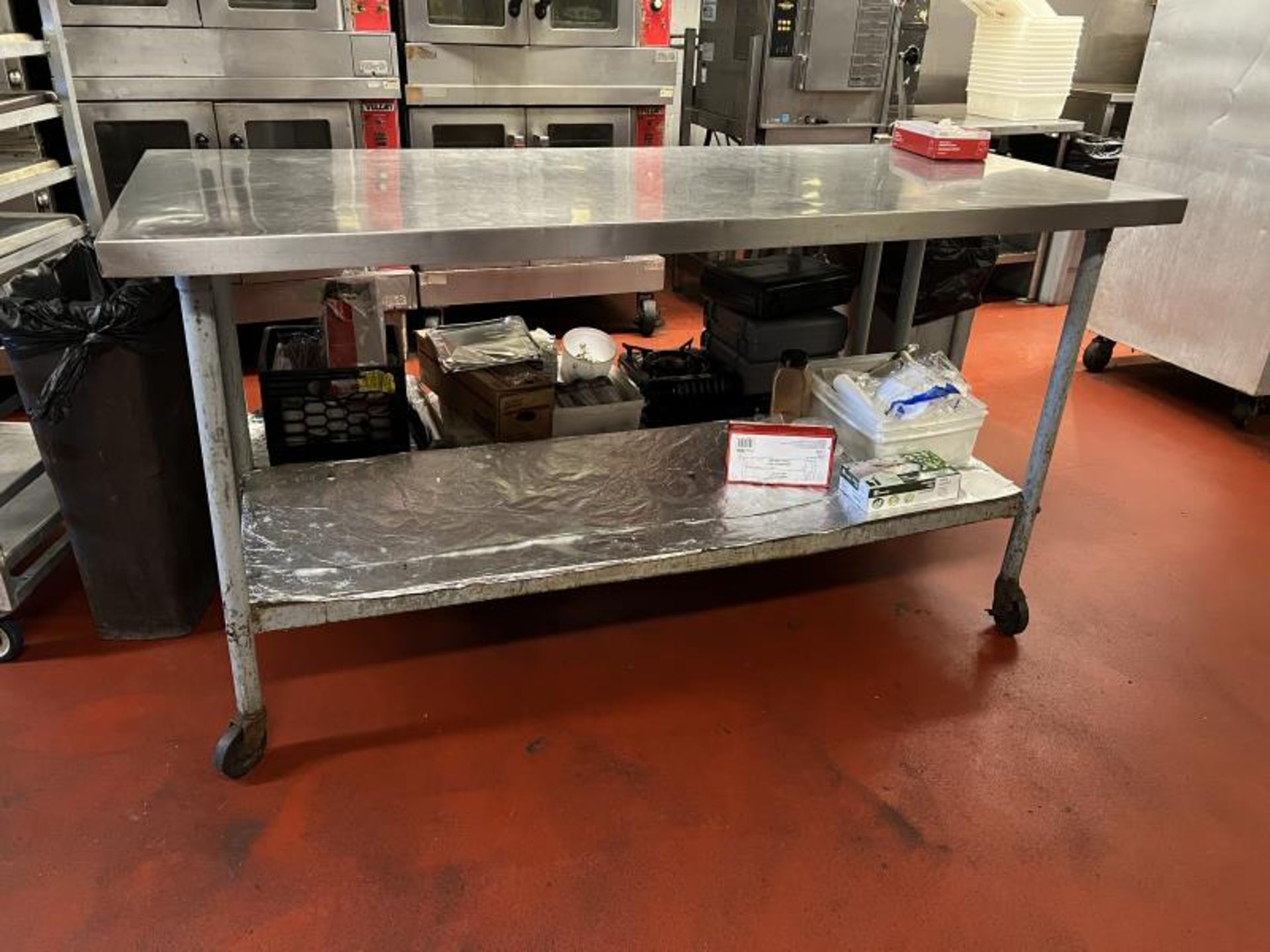 Stainless Steel Prep Table on Casters with Lower Shelf, 6'x2.5' Located in Main Kitchen - Image 3 of 3