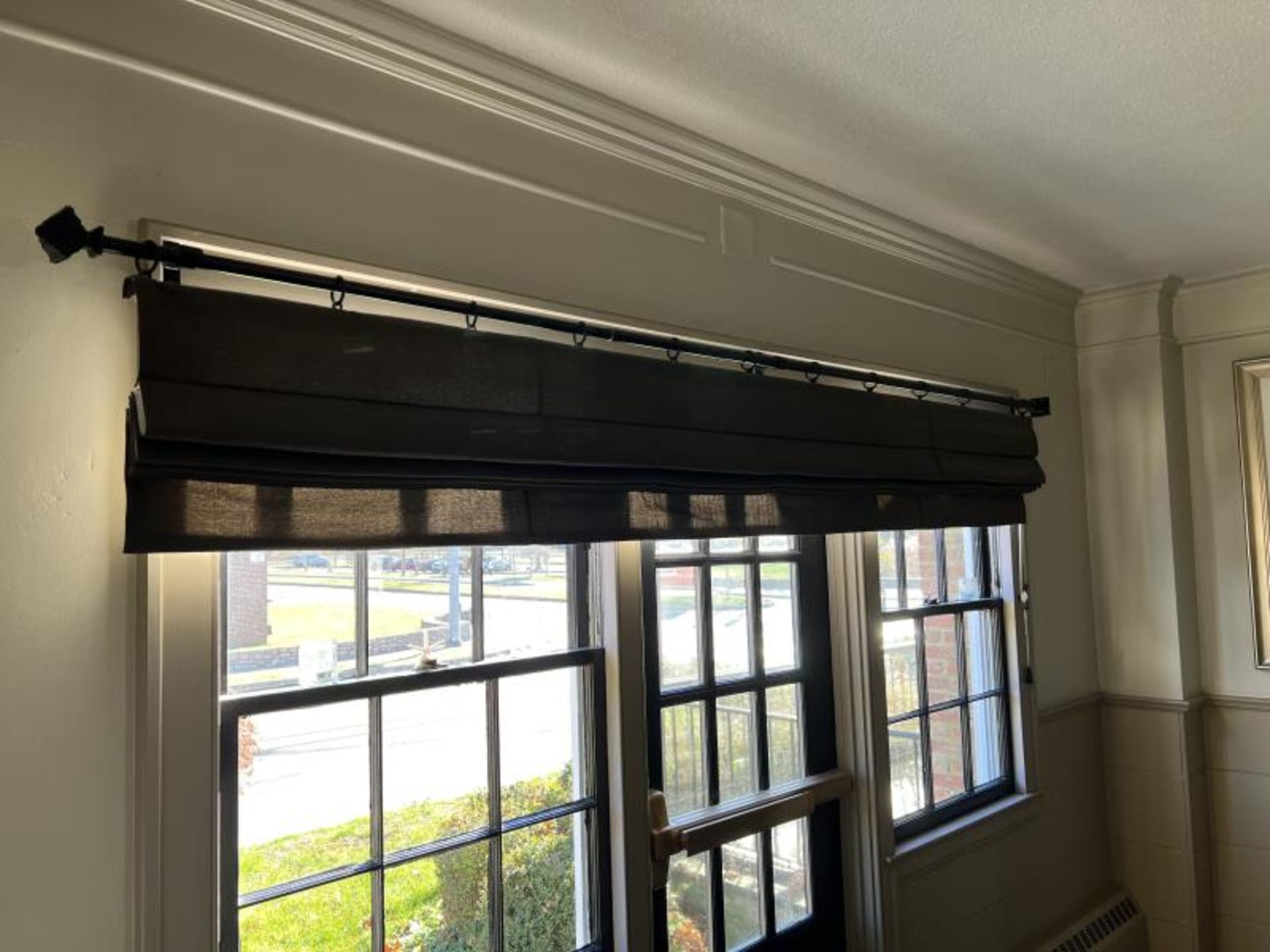 Lot of (3) Roman Shades with Hardware, 9' Long Located in R Front Room - Image 11 of 12