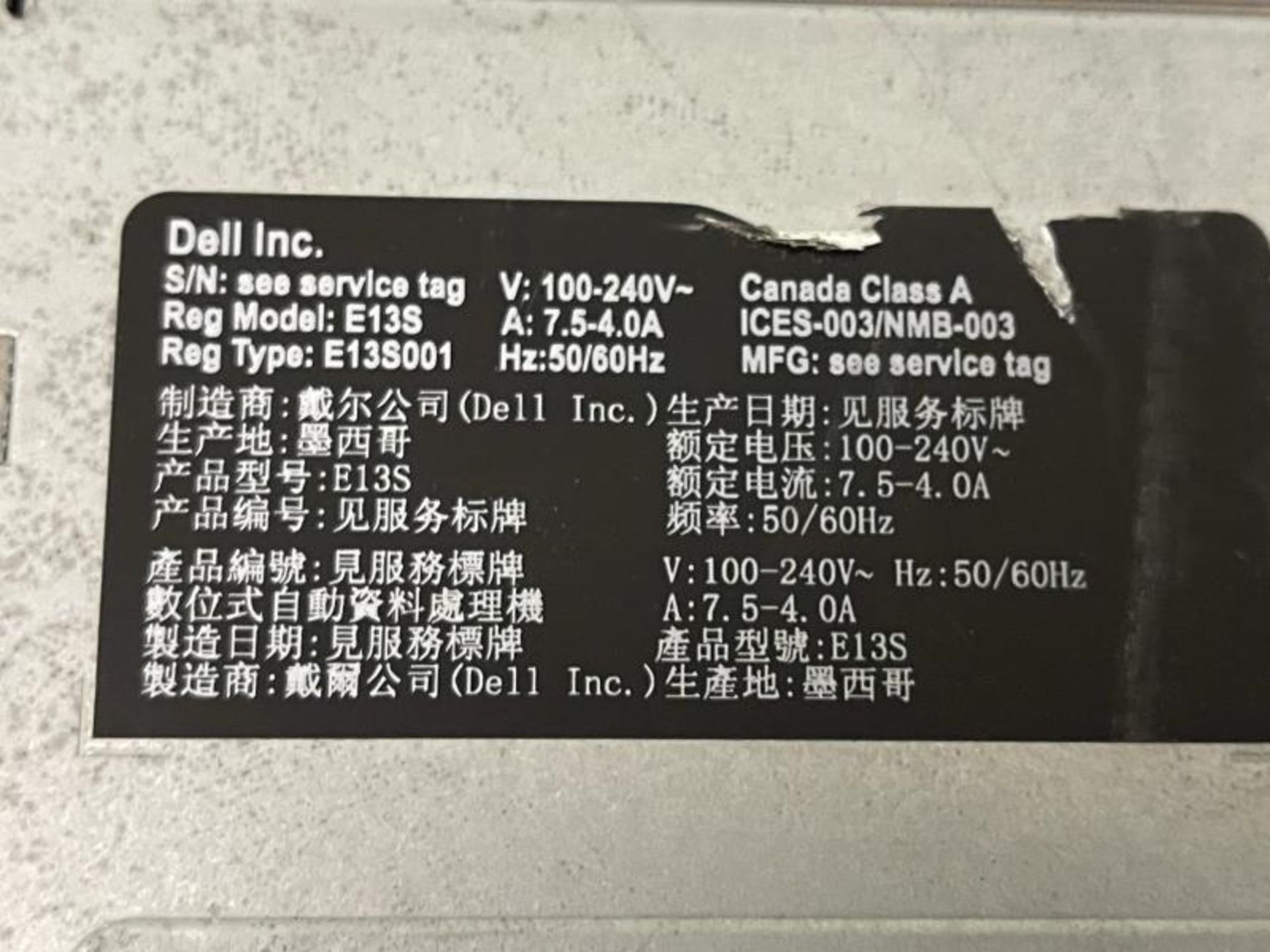 Dell M: E13S001, Powers Up, (4) 1 TB Drive & (8) 1000 GB Drive, No Further Testing Done - Image 4 of 7