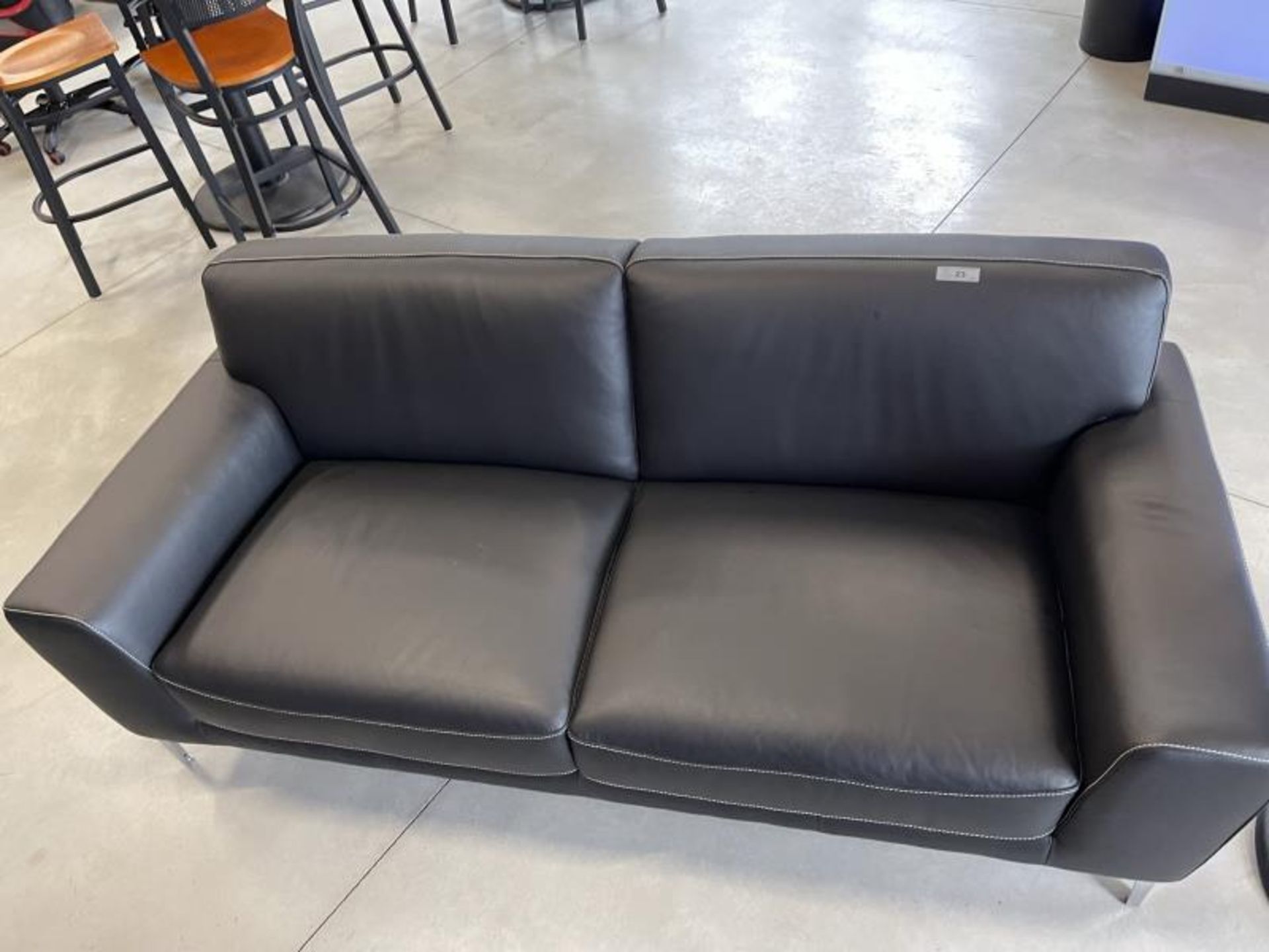 Black Leather Sofa by New Classic Furniture, Model: L986-30-BLK, 78"Long, Made 2020 - Image 3 of 5