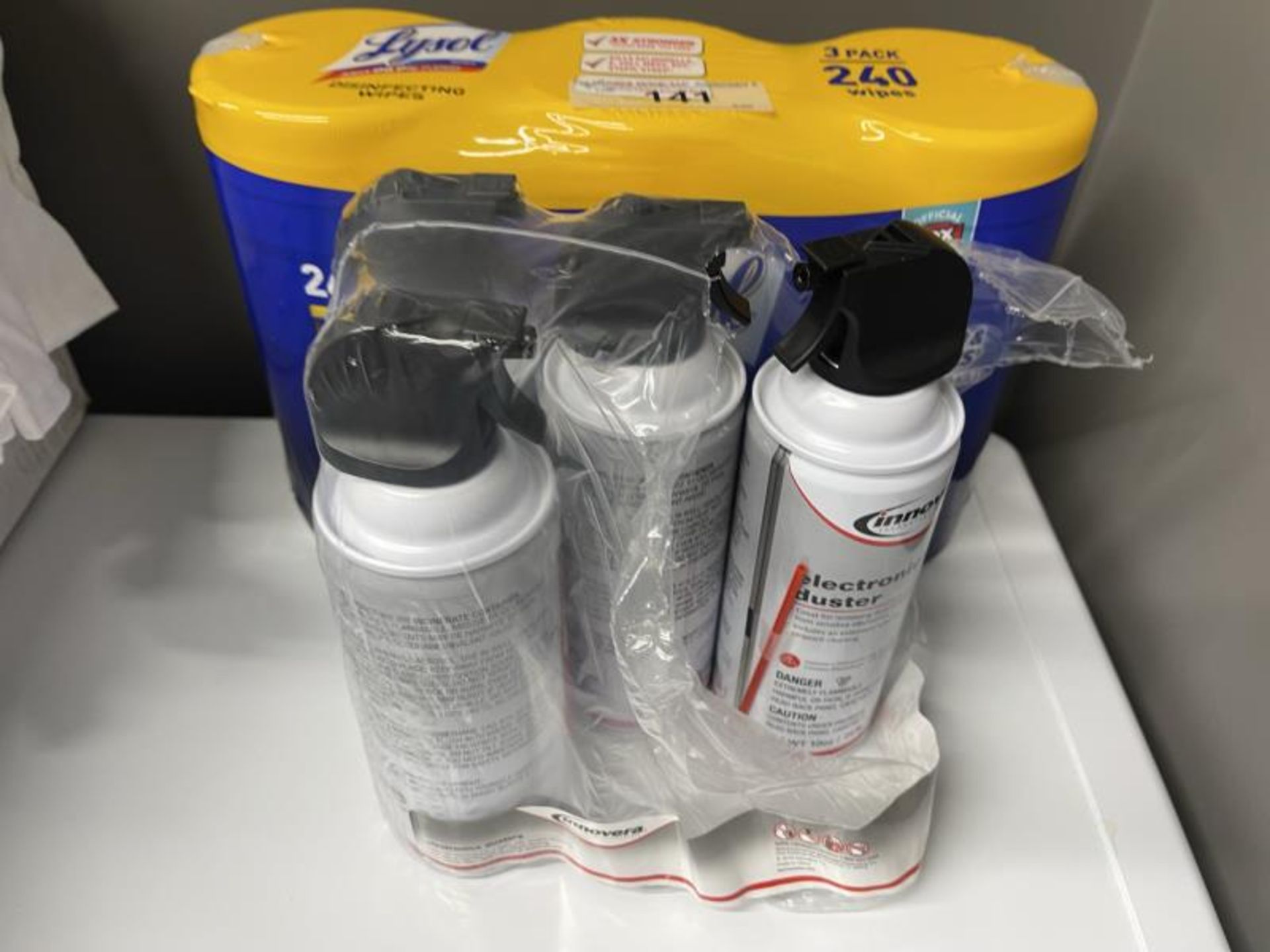 (3) Bottles Of Wipes & Compressed Air